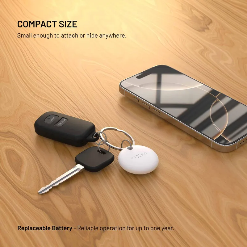 FIXED TAG Dual Tracker lokaliserare för Apple och Android Vit - 8018828