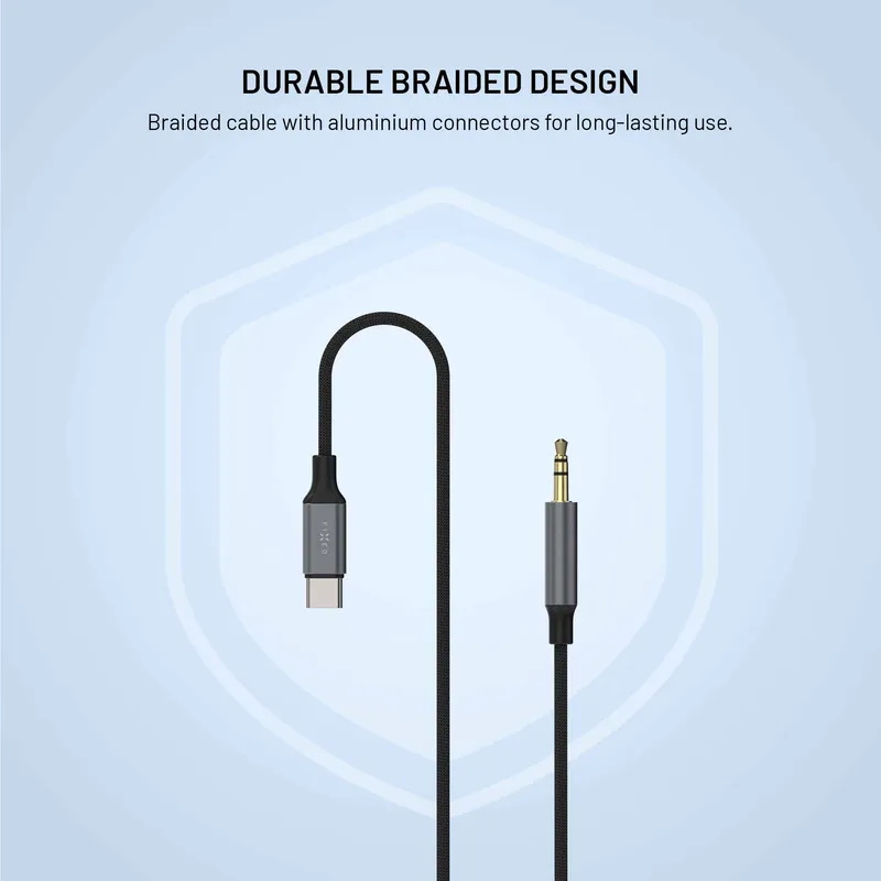 FIXED Link Premium USB-C till 3.5mm kabel 1.5m Rymdgrå - 8019298
