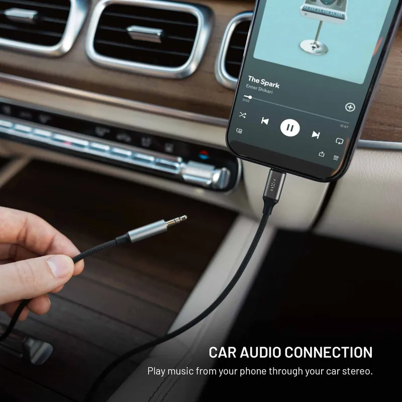 FIXED Link Premium USB-C till 3.5mm kabel 1.5m Rymdgrå - 8019298