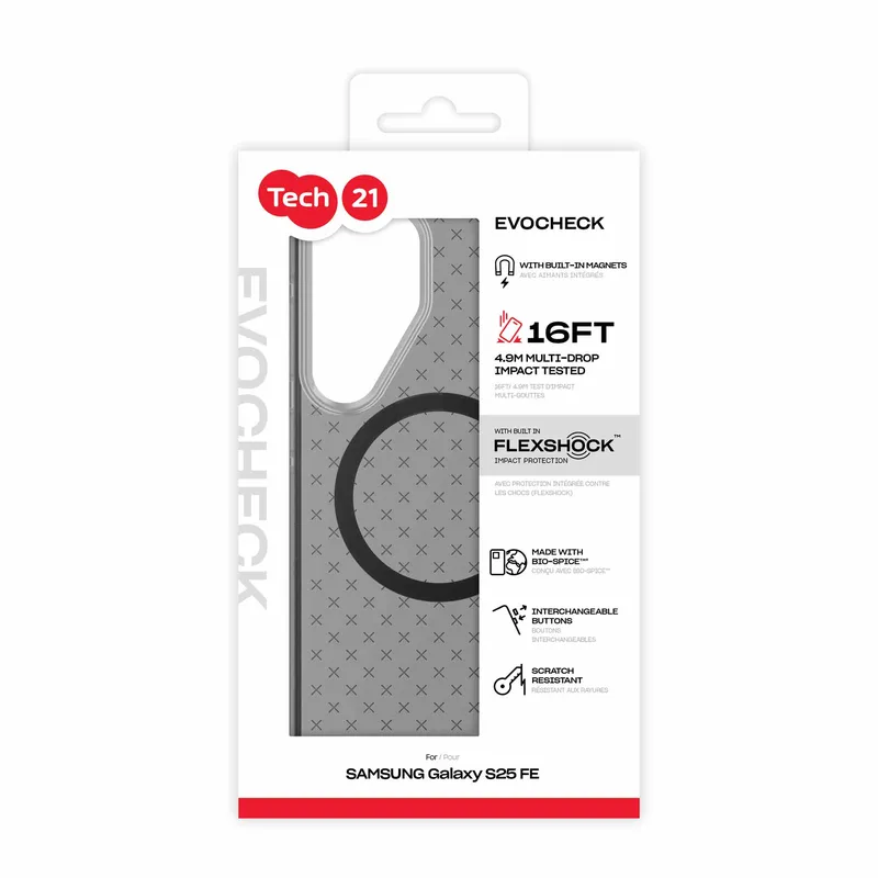Tech21 Evo Check Magnet Samsung Galaxy S25 FE Rök/Svart - 5960867