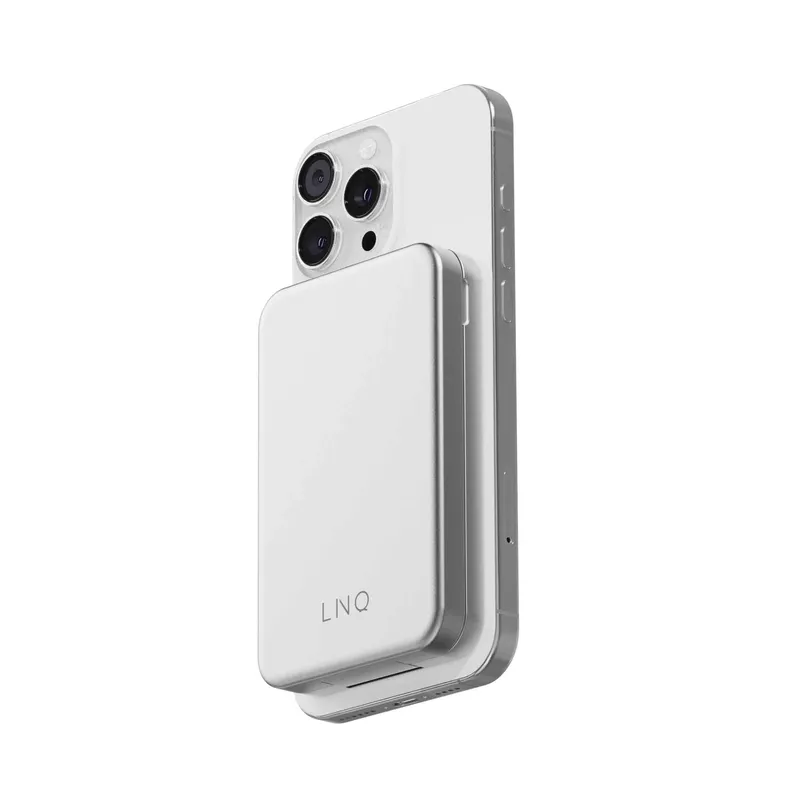 LINQ 3-i-1 magnetisk trådlös powerbank och stativ 8000 mAh ALU - 9510041