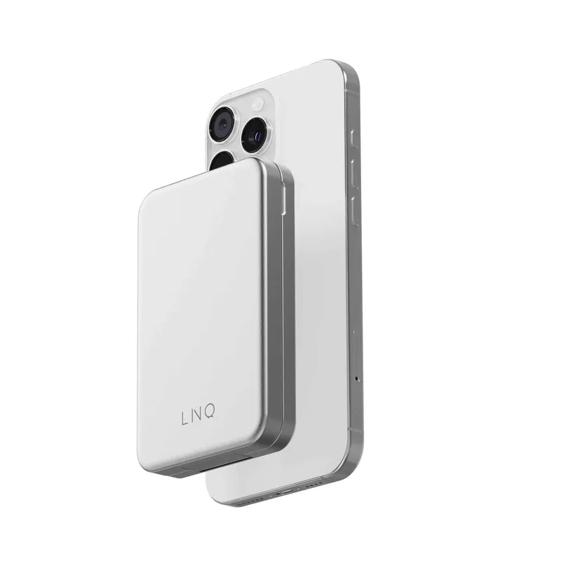 LINQ 3-i-1 magnetisk trådlös powerbank och stativ 8000 mAh ALU - 9510041