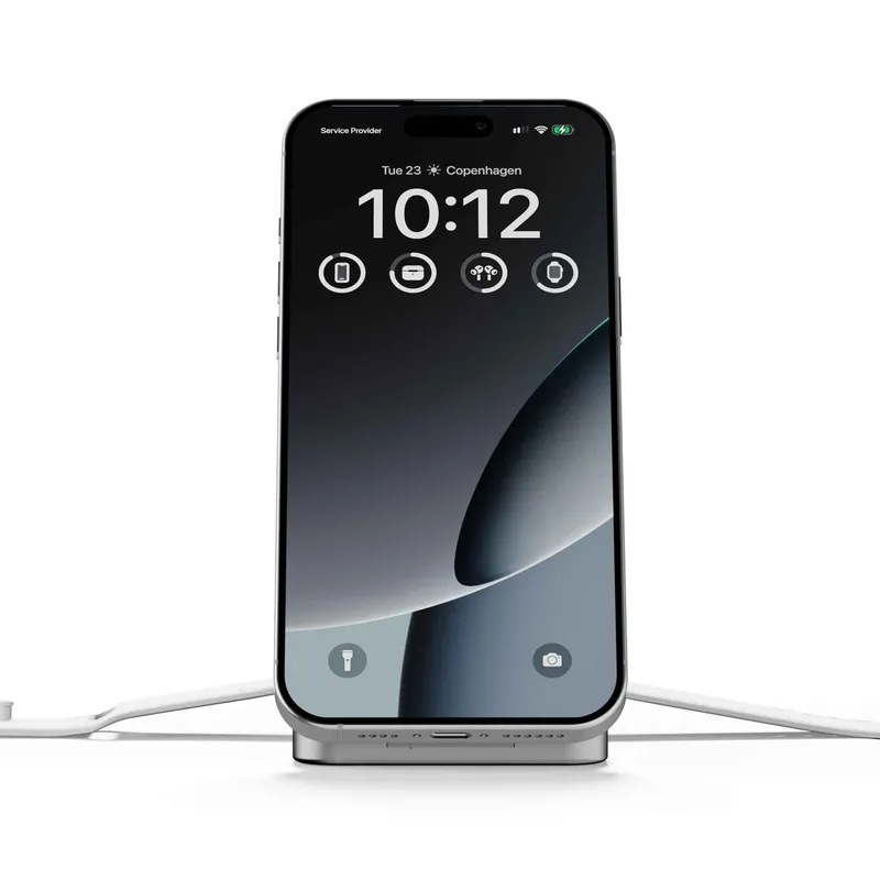 LINQ 3-i-1 magnetisk trådlös powerbank och stativ 8000 mAh ALU - 9510041