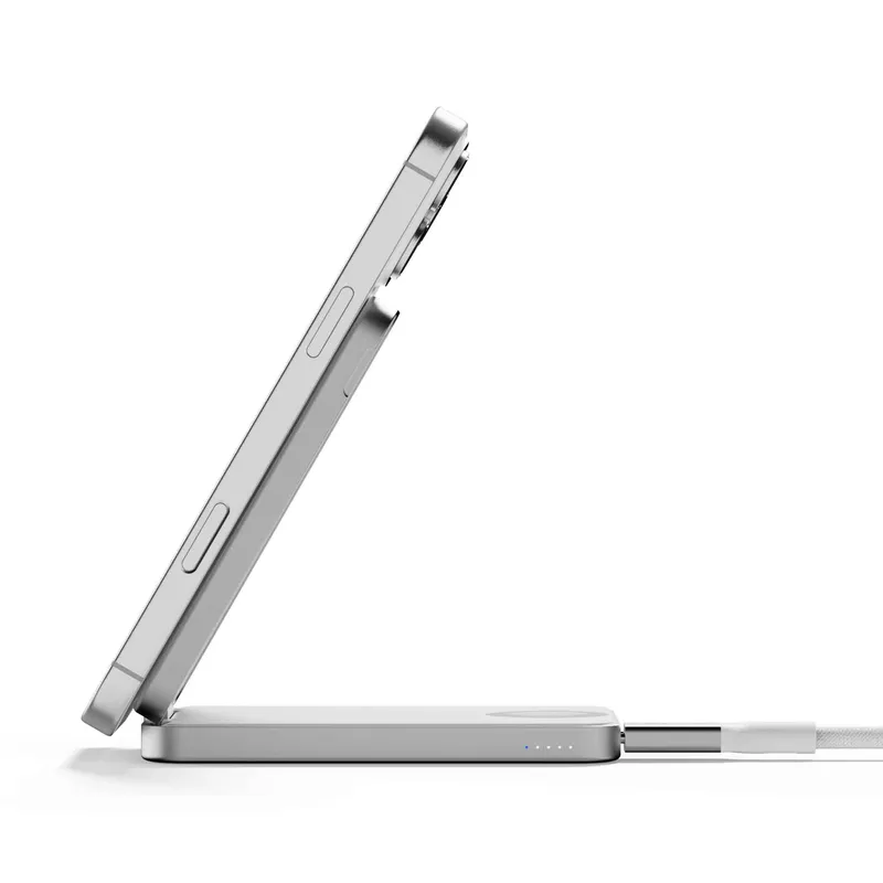 LINQ 3-i-1 magnetisk trådlös powerbank och stativ 8000 mAh ALU - 9510041