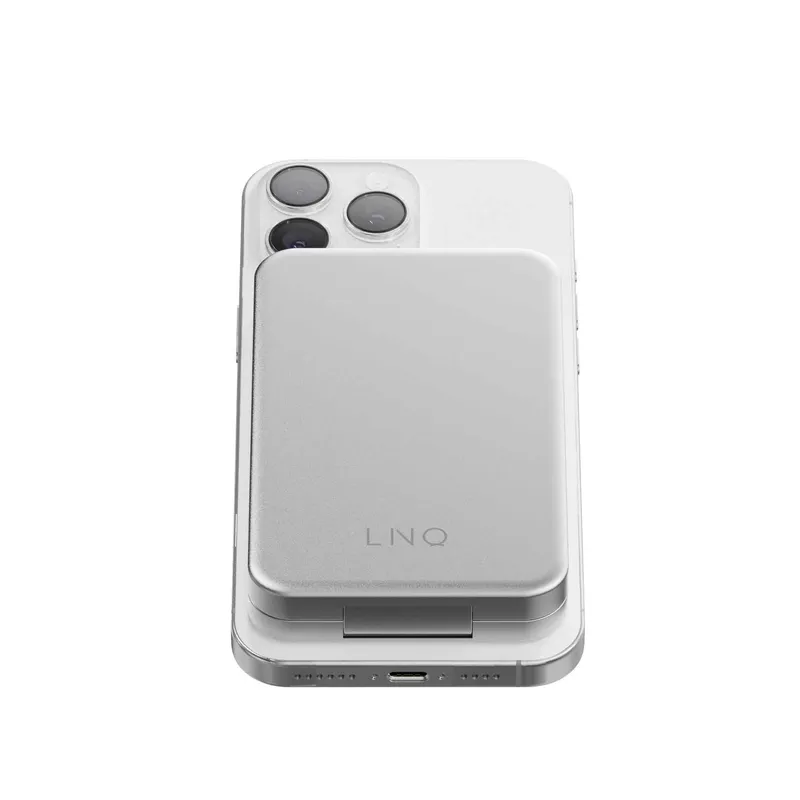 LINQ 3-i-1 magnetisk trådlös powerbank och stativ 8000 mAh ALU - 9510041