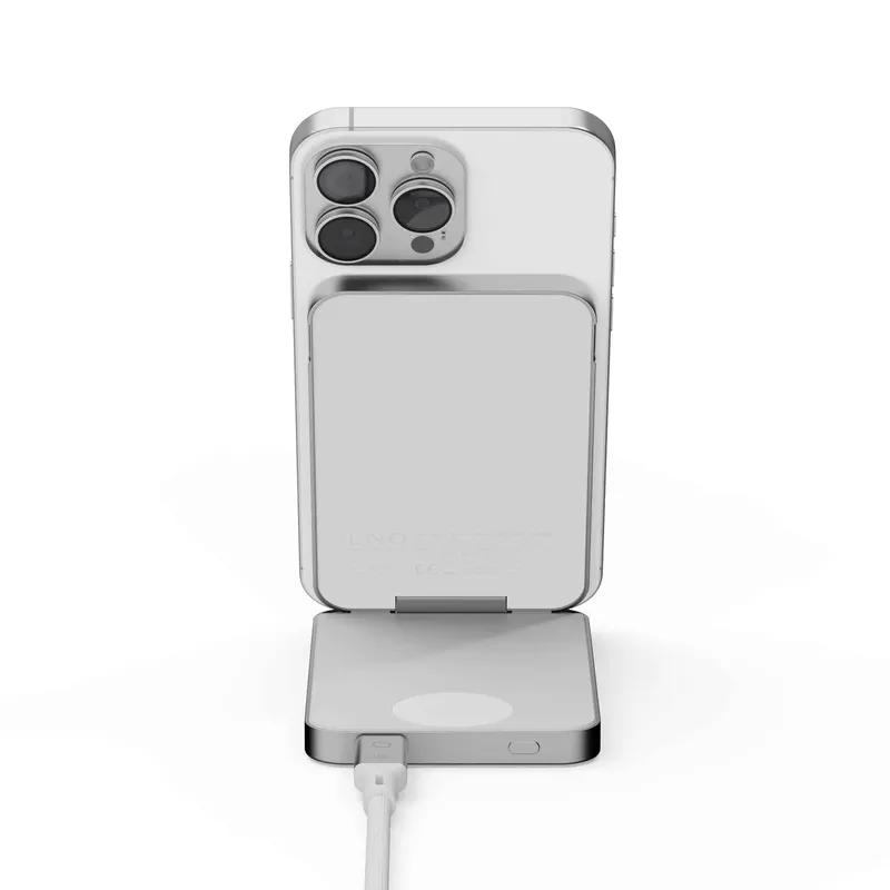 LINQ 3-i-1 magnetisk trådlös powerbank och stativ 8000 mAh ALU - 9510041