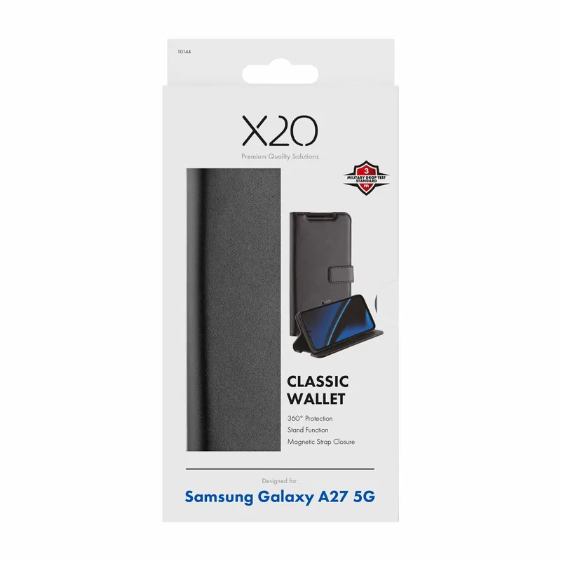 X2O Classic Wallet Plånboksfodral Samsung Galaxy A27 5G Svart - 3410144