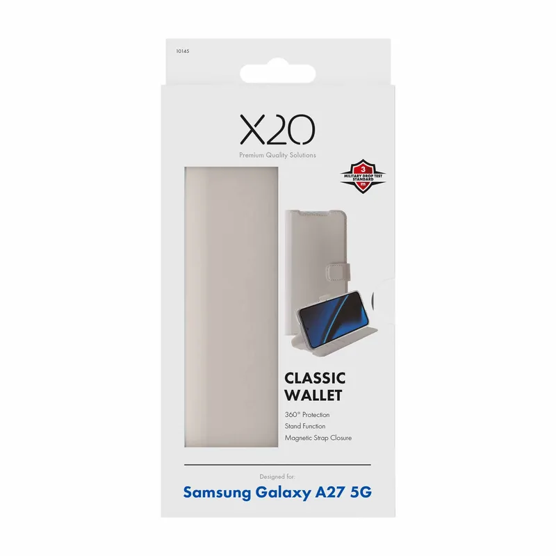 X2O Classic Wallet Plånboksfodral Samsung Galaxy A27 5G Greige - 3410145