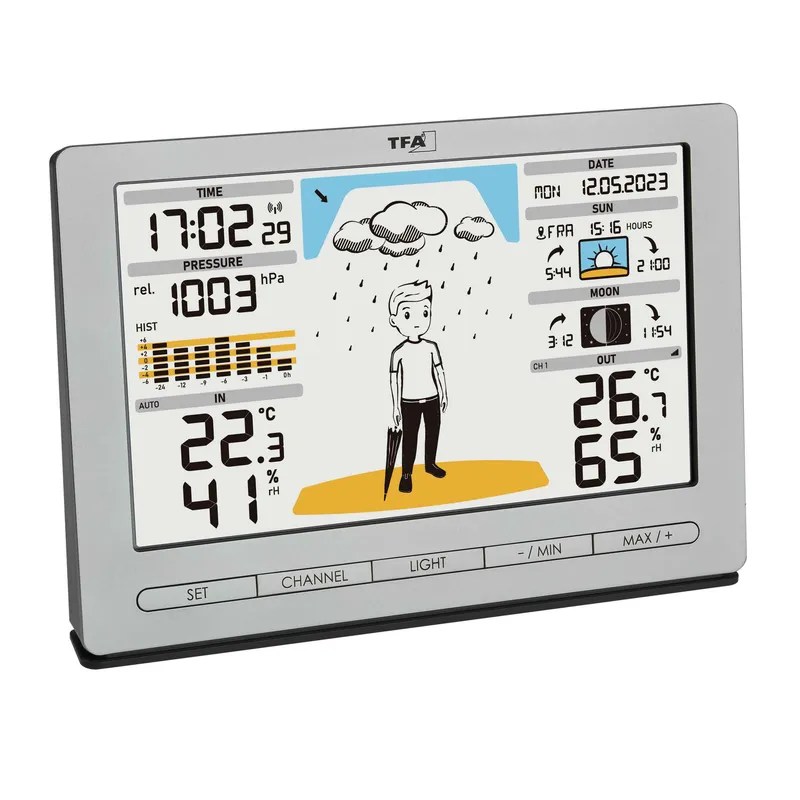 TFA Trådlös Väderstation METEO JACK Silver - 1603930