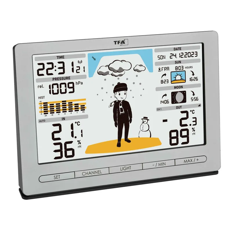 TFA Trådlös Väderstation METEO JACK Silver - 1603930