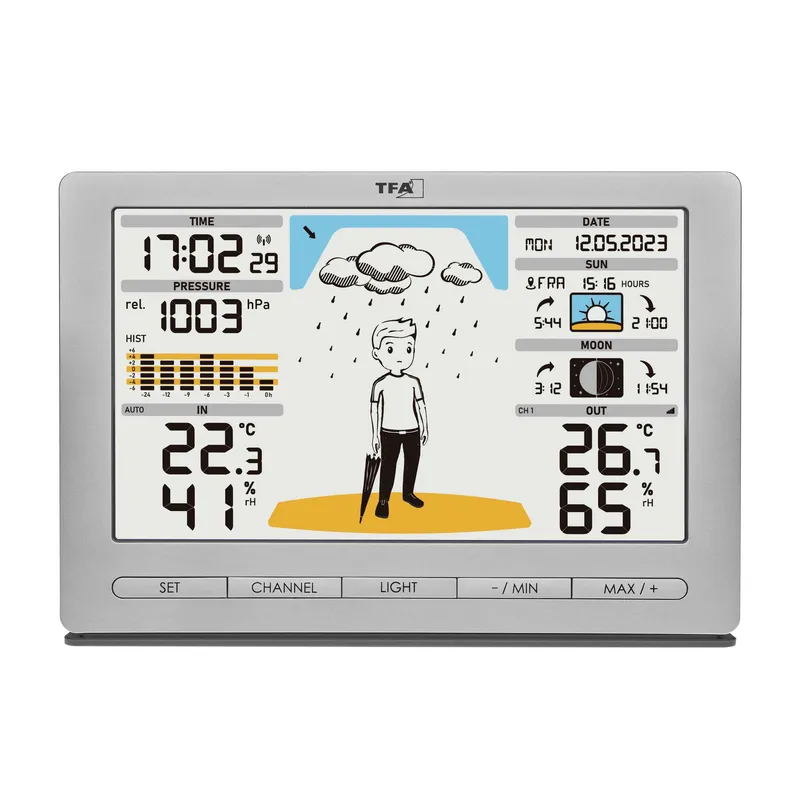 TFA Trådlös Väderstation METEO JACK Silver - 1603930