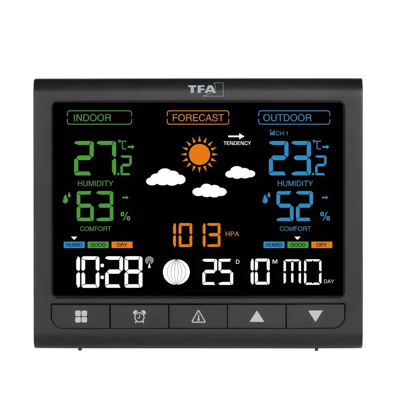 TFA Trådlös Väderstation CONTRAST Svart - 1604166
