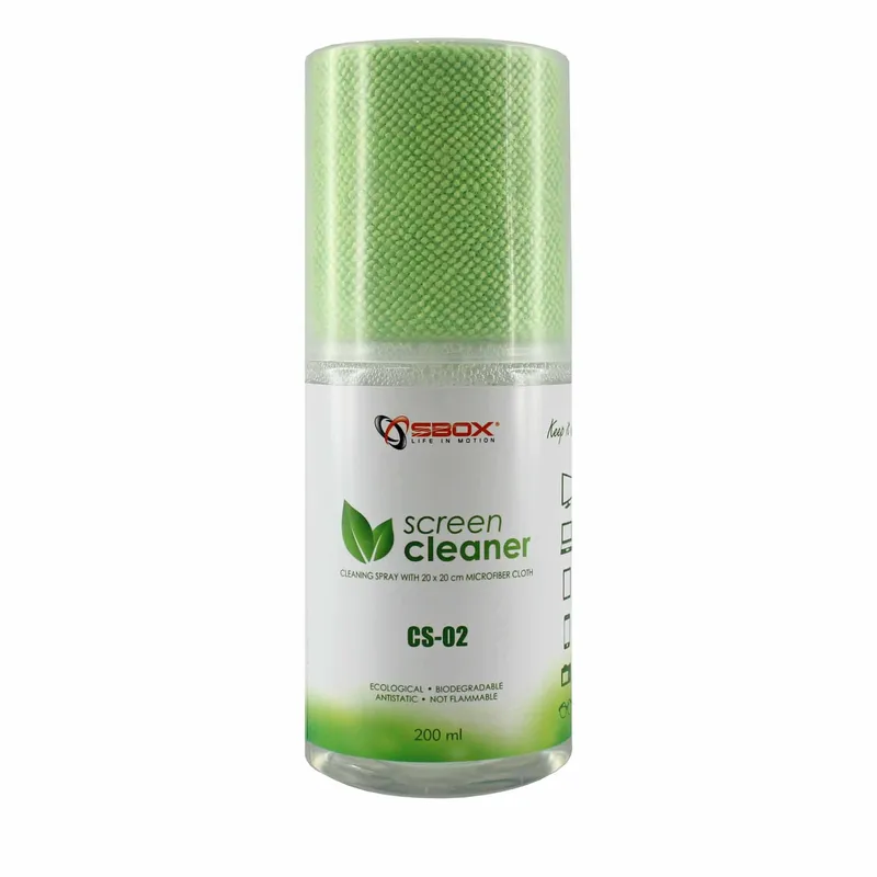 SBOX Skärmrengöring 200ml inkl. Mikrofiberduk Grön - 2053041