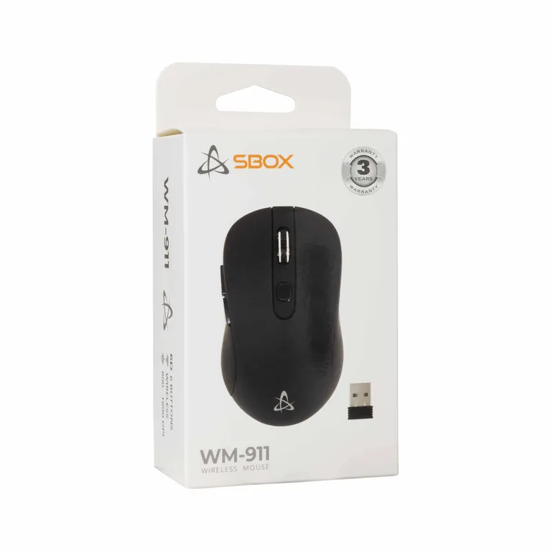 SBOX 2.4 GHz Trådlösa Mus 6D 1.600dpi Svart - 2053720
