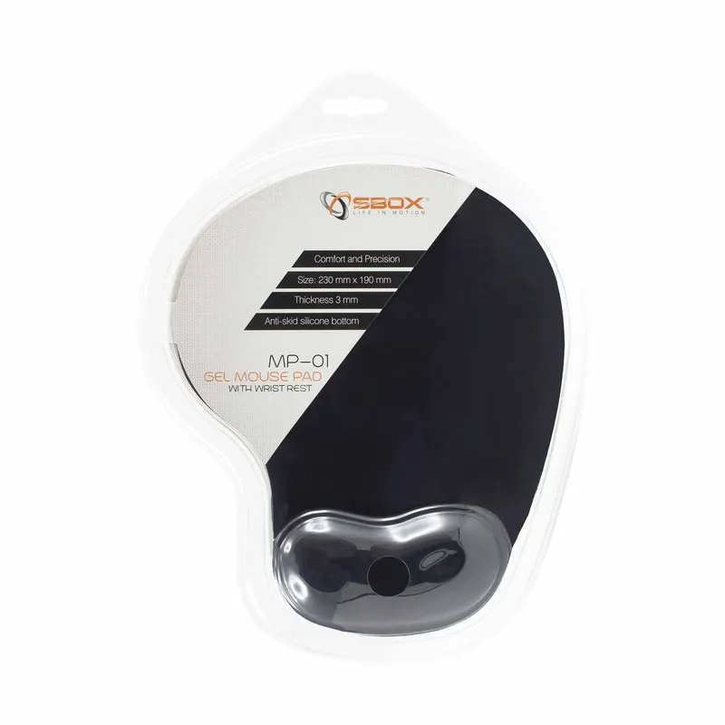 SBOX Ergonomisk Musmatta Svart - 2053689