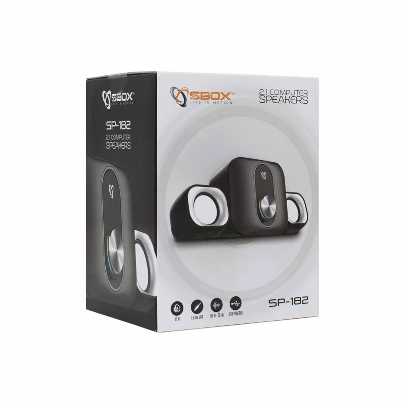 SBOX Stereo 2.1 USB Högtalare Svart - 9450239
