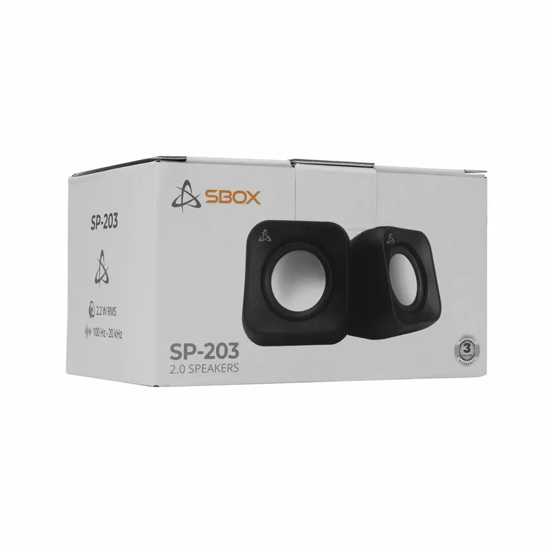 SBOX Stereo 2.0 USB Högtalare Svart - 9450342
