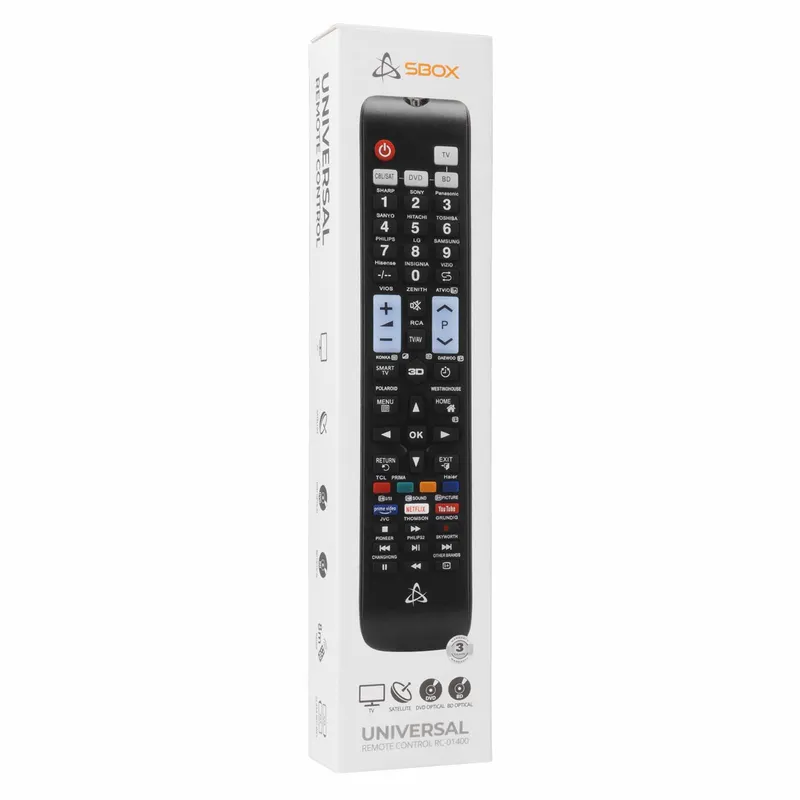SBOX Universalfjärrkontroll Svart - 9450677