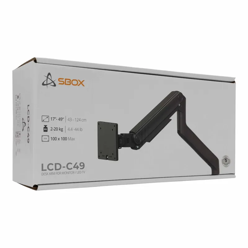 SBOX Skrivbord Skärmfäste VESA 100/49