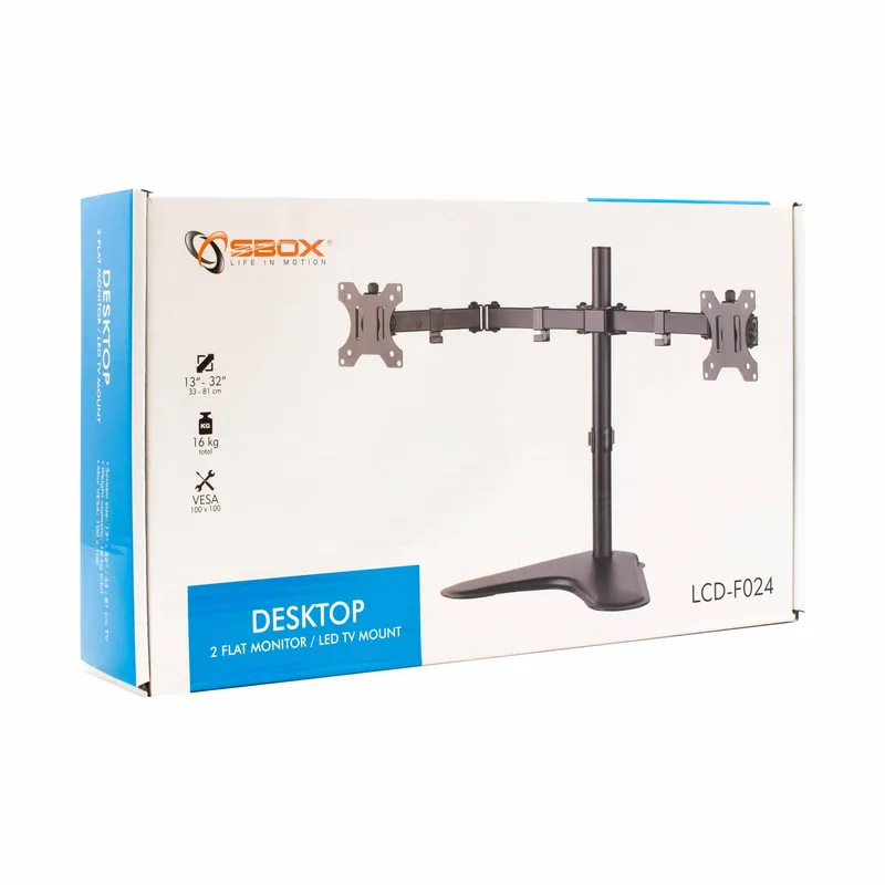 SBOX Skrivbord Skärmstativ VESA 100/32