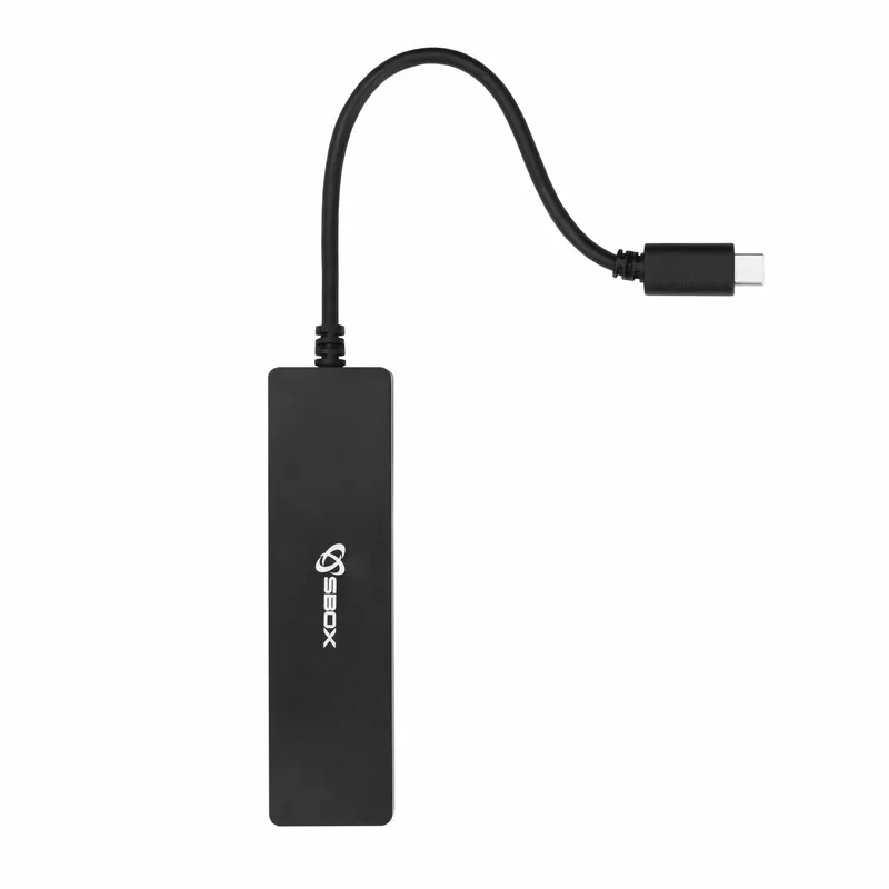 SBOX 4i1 USB-C Slim Hub 4x USB-A Svart - 7326688
