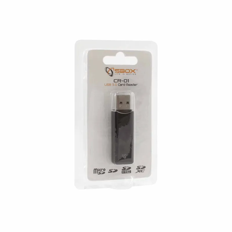 SBOX USB 3.0 Kortläsare microSD/SD/SDHC/SDXC Svart - 2053834
