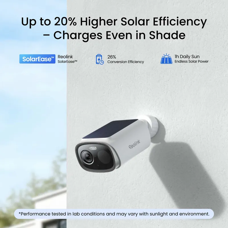Reolink Argus Solar batteridriven Wi-Fi-kamera för utomhusbruk Vit - 8503701