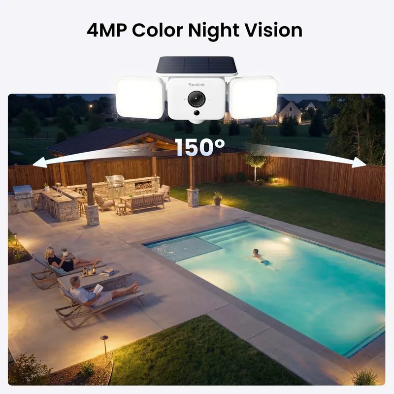 Reolink Solar Floodlight Batterikamera för utomhusbruk Wi-Fi Vit - 8503502