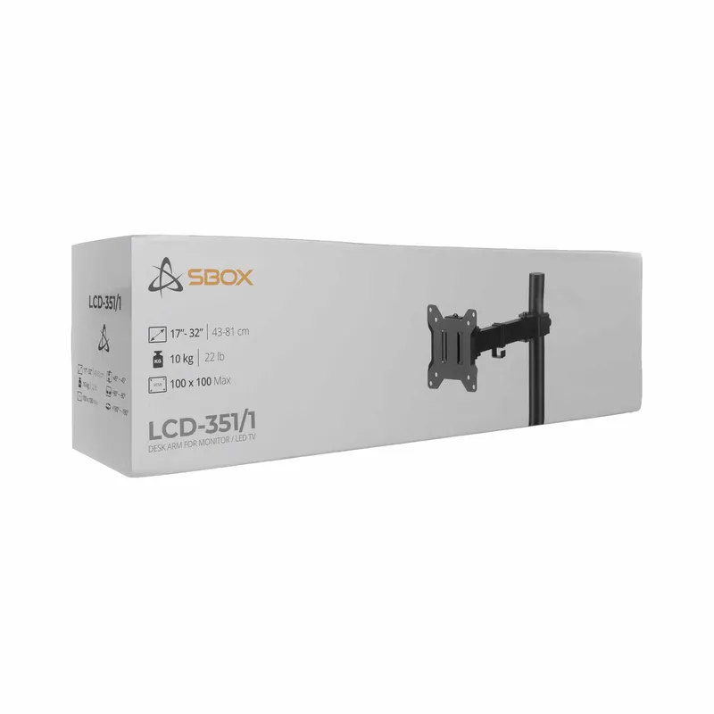 SBOX Skrivbord Skärmfäste VESA 100/32