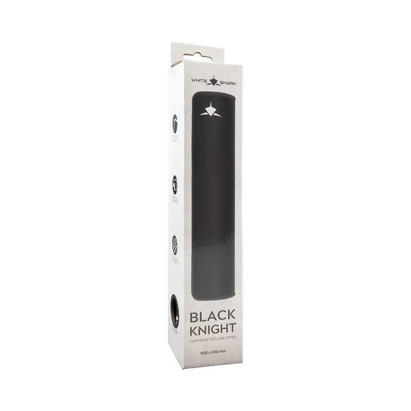 White Shark BLACK KNIGHT Spelmusmatta 400x300mm Svart - 7326836