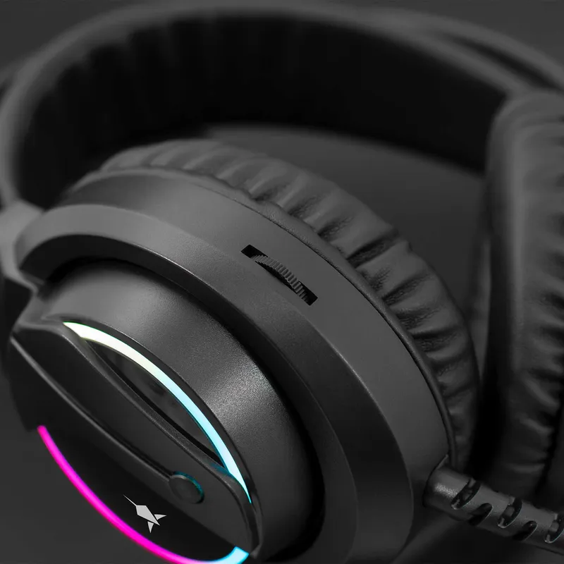 White Shark WOLF On-Ear Spelheadset Svart - 7326739