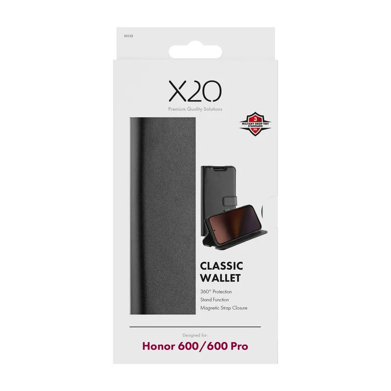 X2O Classic Wallet Plånboksfodral Honor 600 Svart - 3410155
