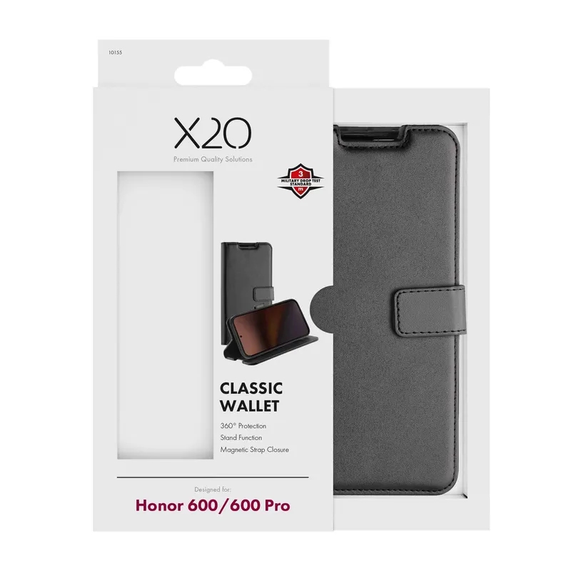 X2O Classic Wallet Plånboksfodral Honor 600 Svart - 3410155