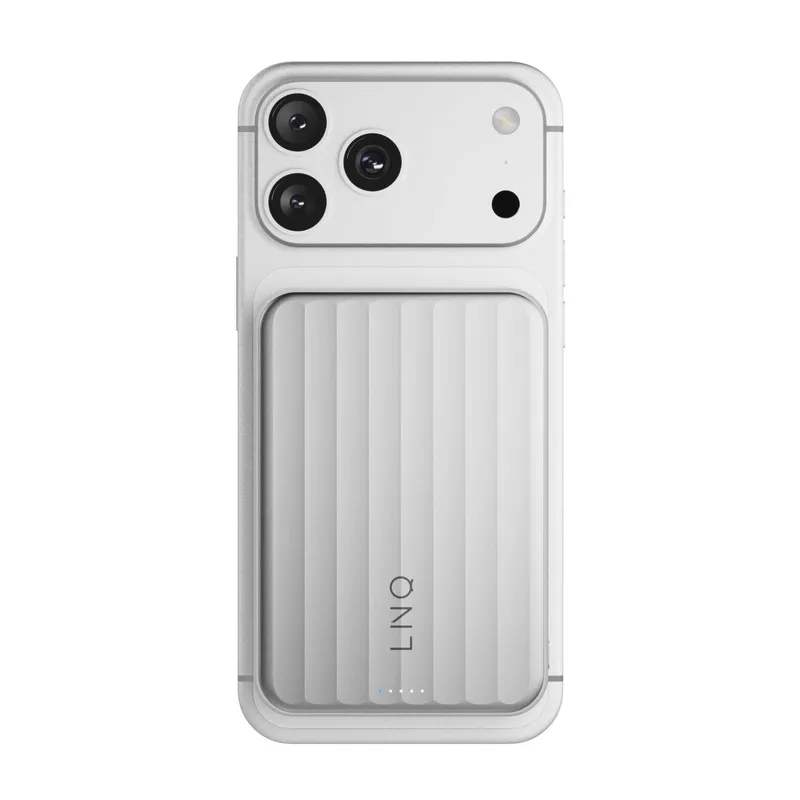 LINQ Magnetisk Trådlös QI2.2 Power Bank 25W/10.000mAh Silver - 7462339