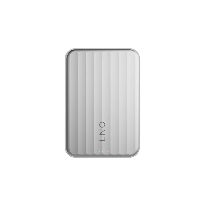 LINQ Magnetisk Trådlös QI2.2 Power Bank 25W/10.000mAh Silver - 7462339