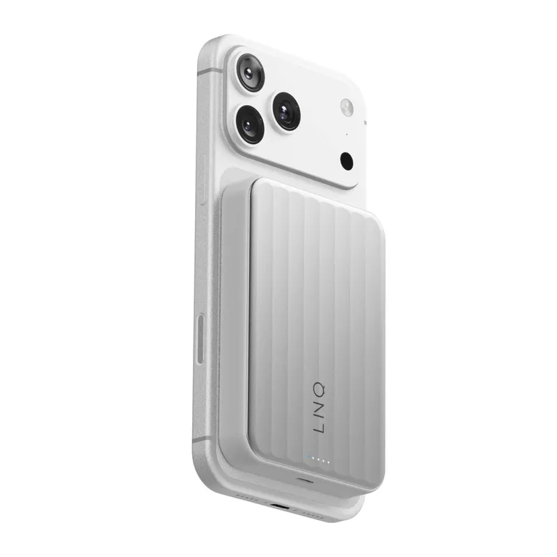 LINQ Magnetisk Trådlös QI2.2 Power Bank 25W/10.000mAh Silver - 7462339