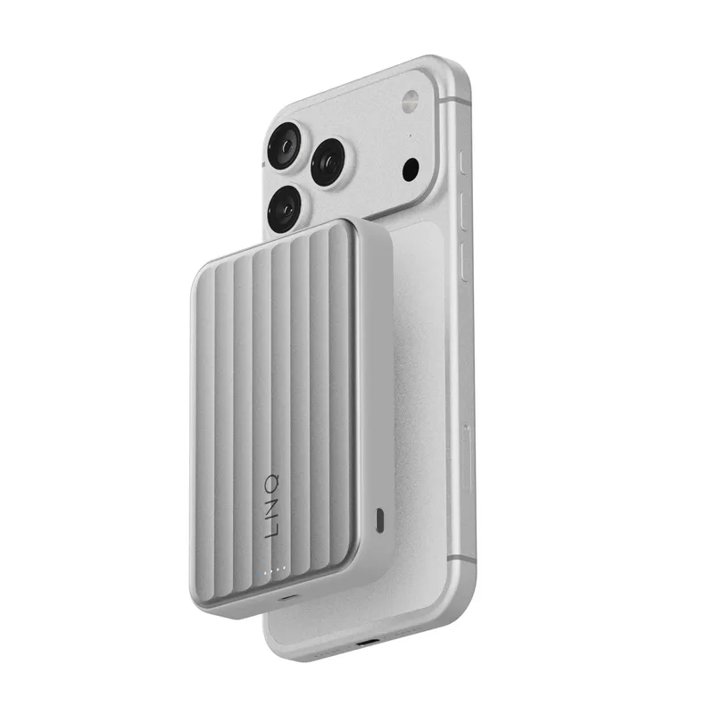 LINQ Magnetisk Trådlös QI2.2 Power Bank 25W/10.000mAh Silver - 7462339