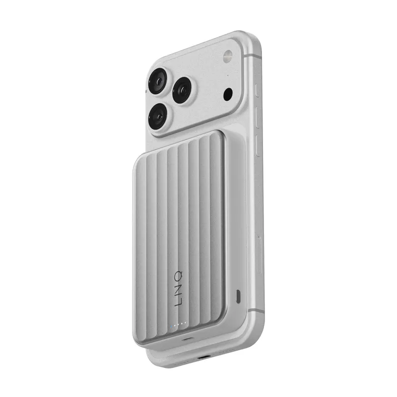 LINQ Magnetisk Trådlös QI2.2 Power Bank 25W/10.000mAh Silver - 7462339