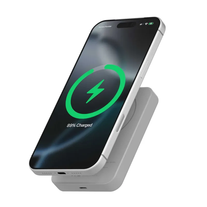 LINQ Magnetisk Trådlös QI2.2 Power Bank 25W/10.000mAh Silver - 7462339