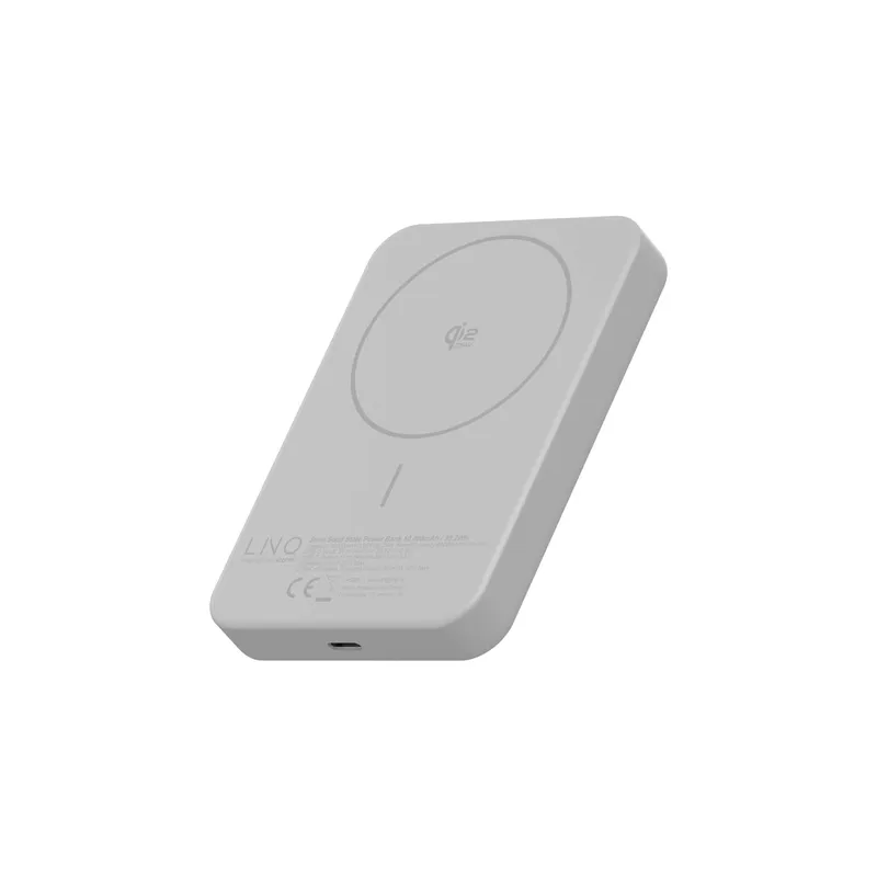 LINQ Magnetisk Trådlös QI2.2 Power Bank 25W/10.000mAh Silver - 7462339