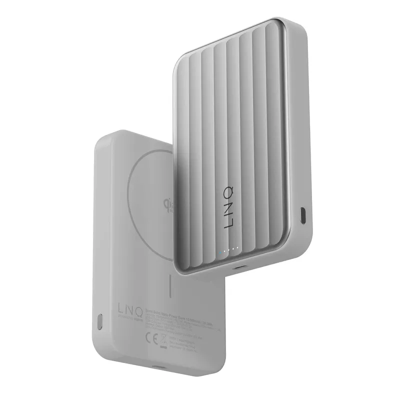 LINQ Magnetisk Trådlös QI2.2 Power Bank 25W/10.000mAh Silver - 7462339