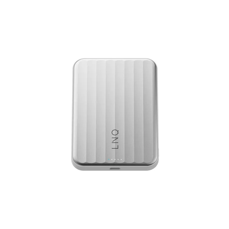 LINQ Magnetisk Trådlös QI2.2 Power Bank 25W/5.000mAh Silver - 7462338