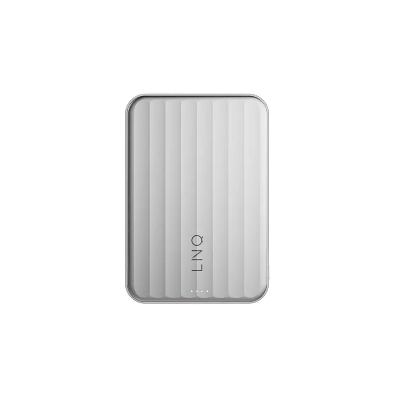 LINQ Magnetisk Trådlös QI2.2 Power Bank 25W/5.000mAh Silver - 7462338