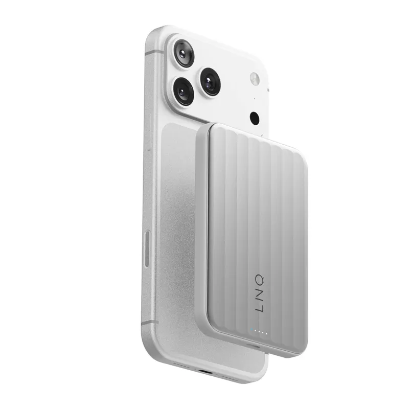 LINQ Magnetisk Trådlös QI2.2 Power Bank 25W/5.000mAh Silver - 7462338