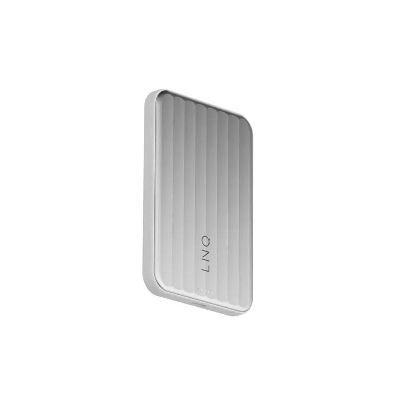 LINQ Magnetisk Trådlös QI2.2 Power Bank 25W/5.000mAh Silver - 7462338