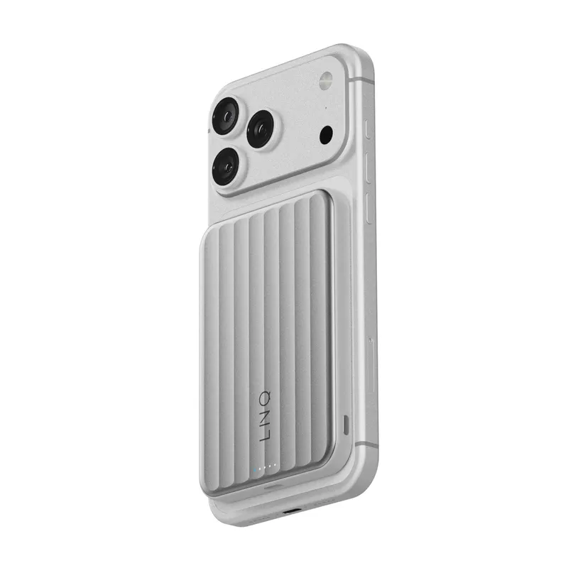LINQ Magnetisk Trådlös QI2.2 Power Bank 25W/5.000mAh Silver - 7462338