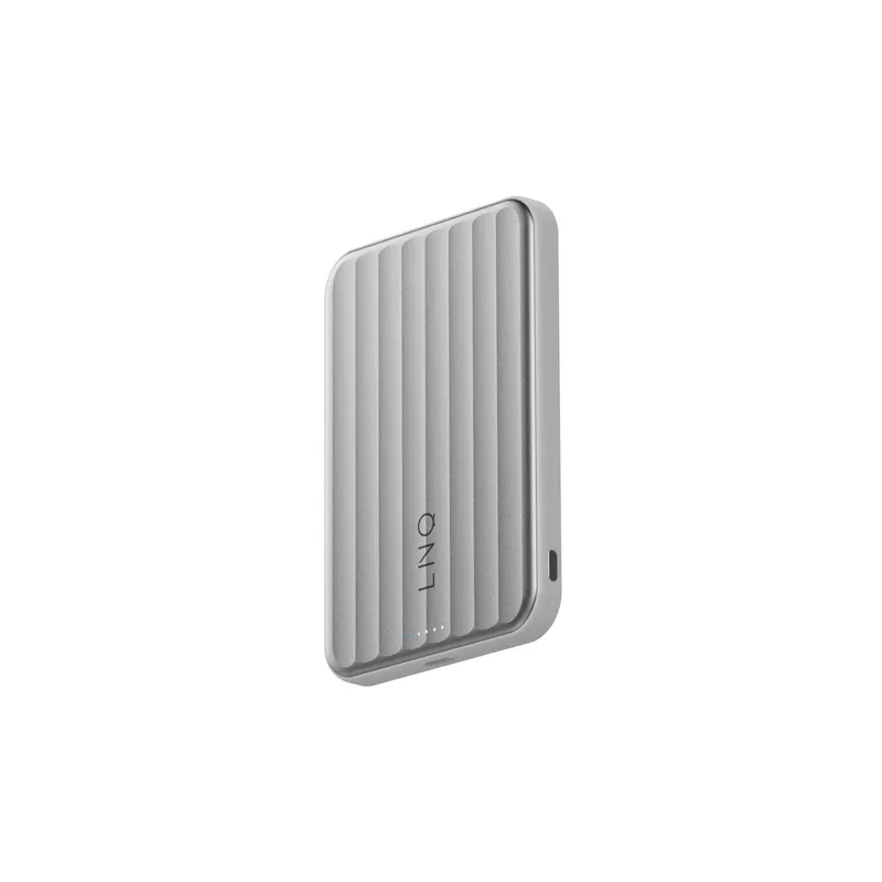 LINQ Magnetisk Trådlös QI2.2 Power Bank 25W/5.000mAh Silver - 7462338