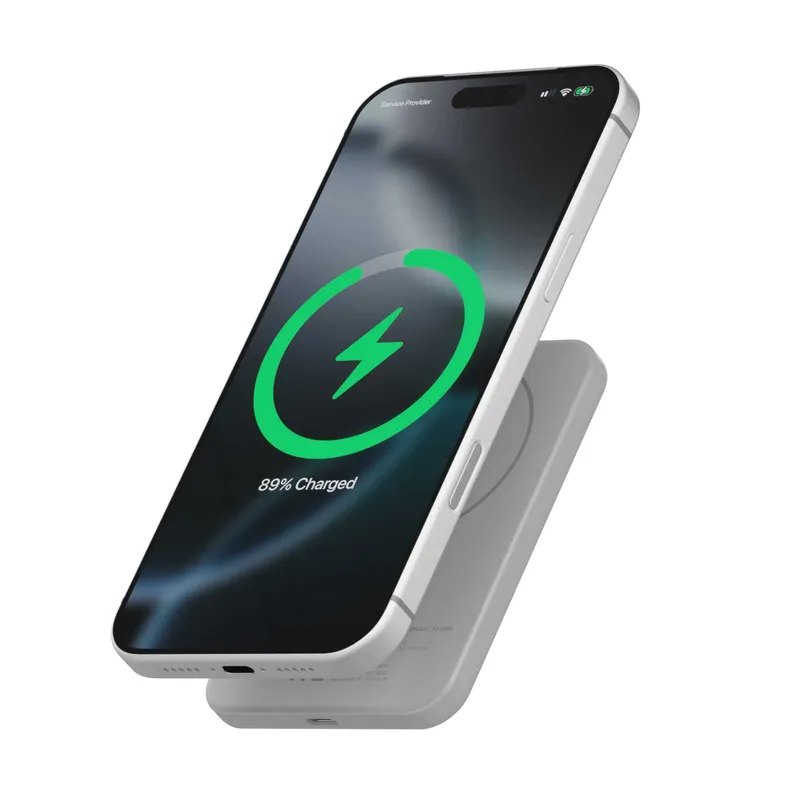 LINQ Magnetisk Trådlös QI2.2 Power Bank 25W/5.000mAh Silver - 7462338