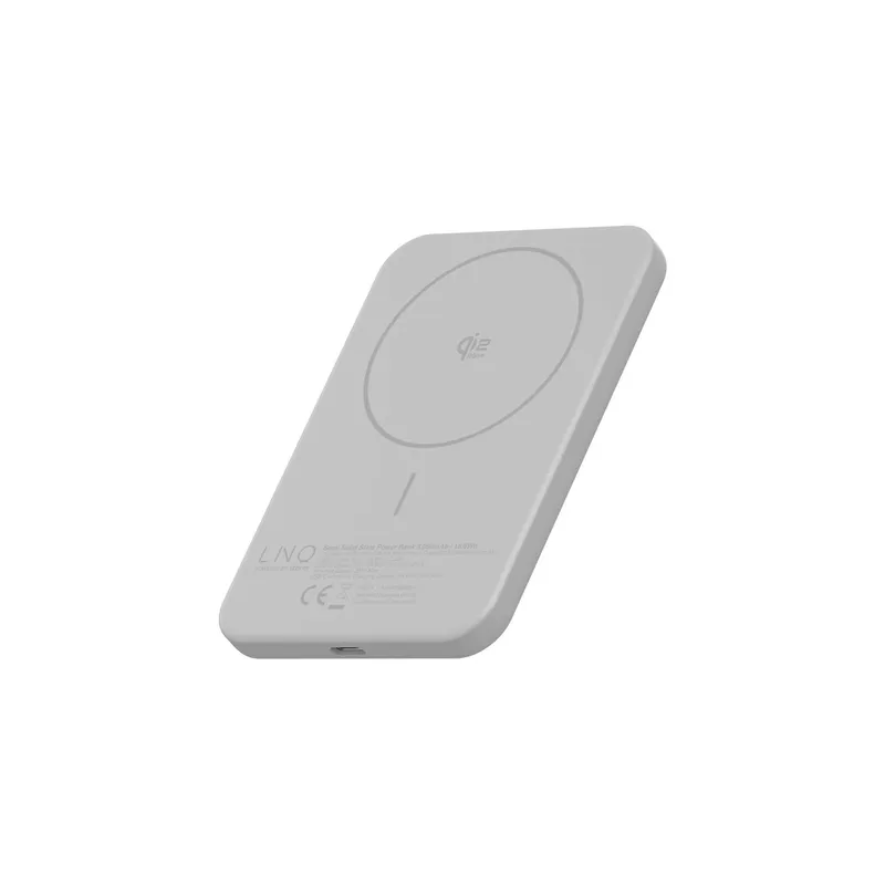LINQ Magnetisk Trådlös QI2.2 Power Bank 25W/5.000mAh Silver - 7462338