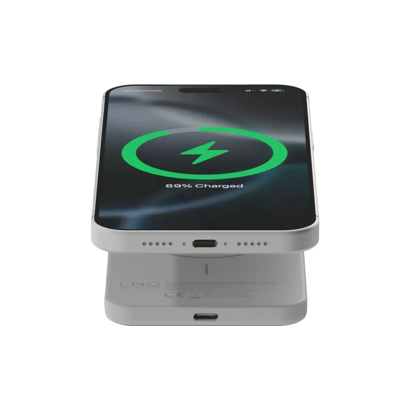 LINQ Magnetisk Trådlös QI2.2 Power Bank 25W/5.000mAh Silver - 7462338
